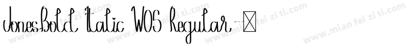 JonesBold Italic W05 Regular字体转换